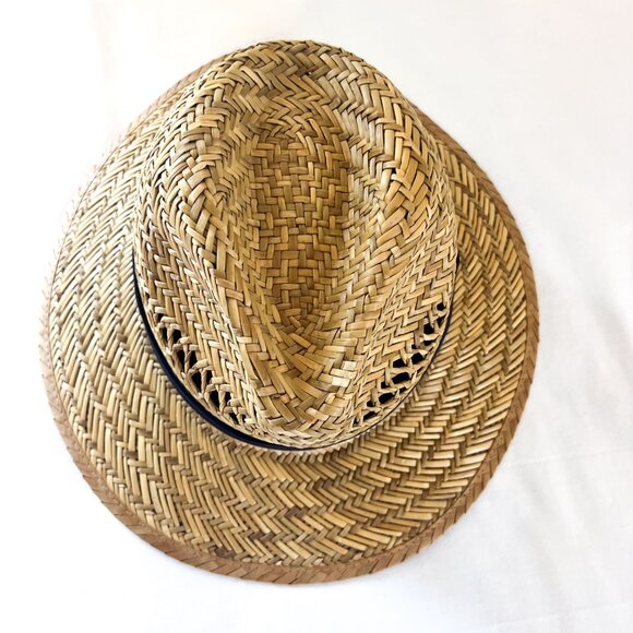 Panama Jack Safari Straw Hat 3" Big Brim 3-Pleat Ribbon Inner Elastic Sweatband - Picture 8 of 16